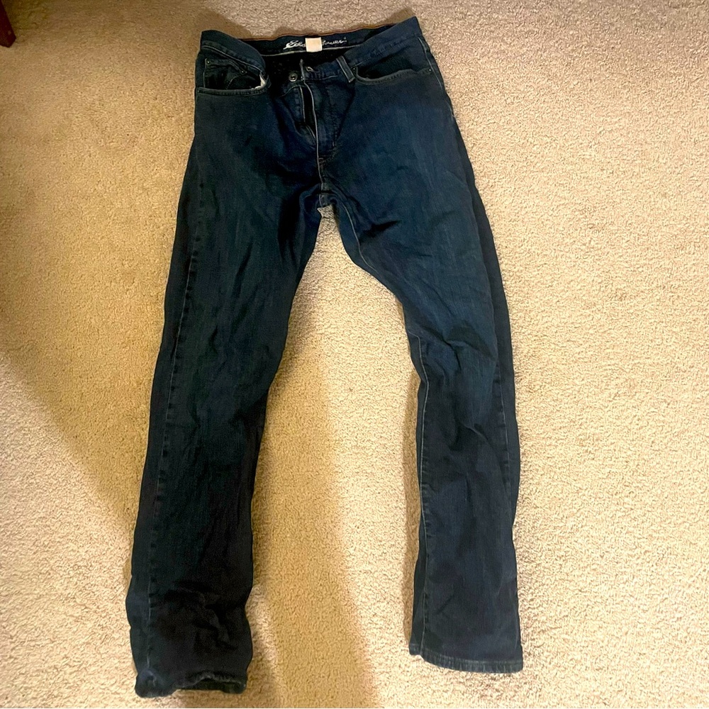 Eddie Bauer mens jeans, fleece lined. Great for cold weather!